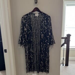 Hayden Black Sequin Kimono